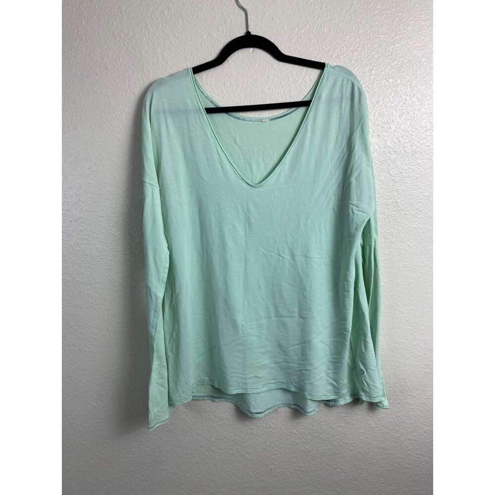 SOLDD💕Lululemon V-neck Long Sleeve jersey Top women size XL Light Green - Picture 15 of 15